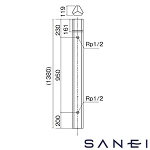 GP22BB SANEI(サンエイ) ガーデンポール PRIZM Ⅱ