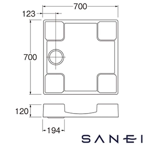 H5412-W-700 SANEI(サンエイ) 洗濯機パン