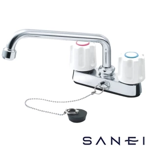 K711R-W SANEI(サンエイ) ツーバルブ台付混合栓［共用形］