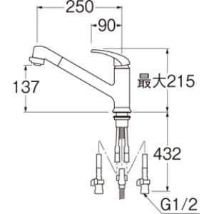 K87101JV-13 サンエイ(SANEI) シングルワンホールスプレー混合栓