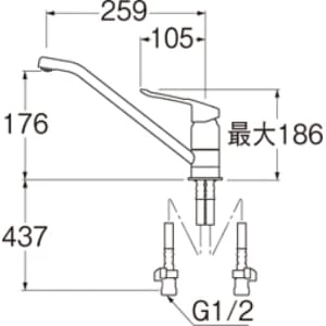 K87110ETJV-13 シングルワンホール混合栓