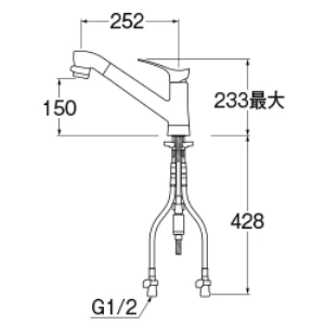 K87121ET6JV-13 シングル混合栓（ファインバブル付）