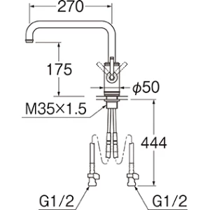 K87410JV-MDP-13 シングルワンホール混合栓