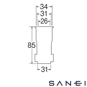 PH64-87T-I SANEI(サンエイ) 洗濯機排水ホース差込口