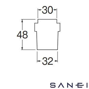 PH64-89T-I SANEI(サンエイ) 洗濯機排水ホースキャップ