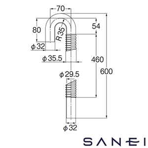 PH781-66-32 SANEI(サンエイ) Sパイプ（ジャバラ）