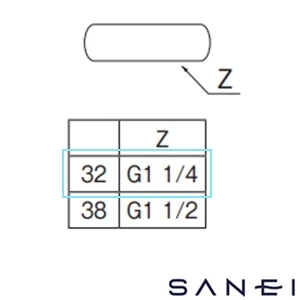 PH84-32S-32 SANEI(サンエイ) ロータンクサイフォン用袋ナットセット（パッケージ品）