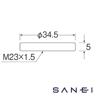 R5361-C-ZA SANEI(サンエイ) 水栓穴変換アダプター（EY507用）