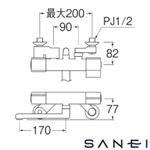 SK18C-5 SANEI(サンエイ) サーモシャワー混合栓