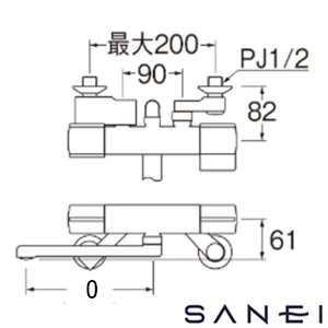 SK18C-S9LN SANEI(サンエイ) サーモシャワー混合栓
