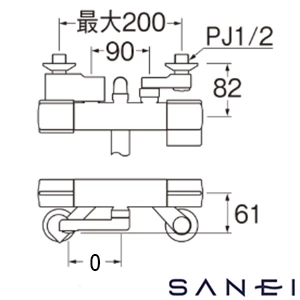 SK18C-T5LN SANEI(サンエイ) サーモシャワー混合栓