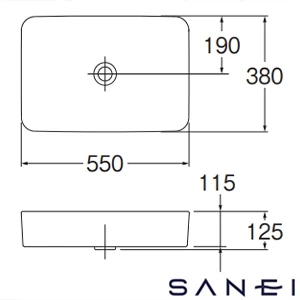 SL812965-W SANEI(サンエイ) 洗面器