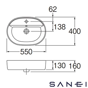 SR3270Y0-W SANEI(サンエイ) 洗面器