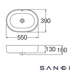 SR3270Y1-W SANEI(サンエイ) 洗面器