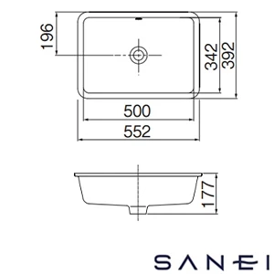 SR3270YD-W SANEI(サンエイ) 洗面器