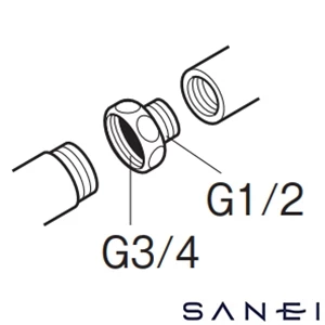 T25-5-20X13 SANEI(サンエイ) 20X13アダプター