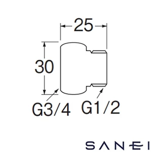 T25-5-20X13 SANEI(サンエイ) 20X13アダプター