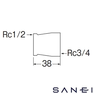 T741-1-20X13 SANEI(サンエイ) 異径ソケット（クロム）