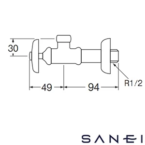 V22A-X2-5S-13 SANEI(サンエイ) 止水栓本体5個セット