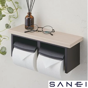 W2810-320-THD SANEI(サンエイ) ダブルペーパーホルダー棚付