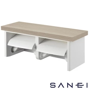 W2810-320-THW SANEI(サンエイ) ダブルペーパーホルダー棚付