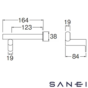 W3709-MDP-R SANEI(サンエイ) ペーパーホルダー（右勝手）