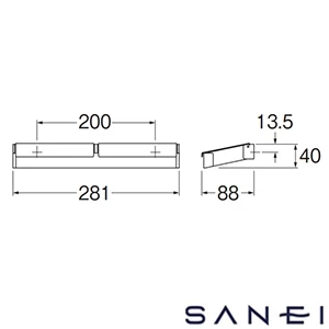 W3808-SJP SANEI(サンエイ) ダブルペーパーホルダー