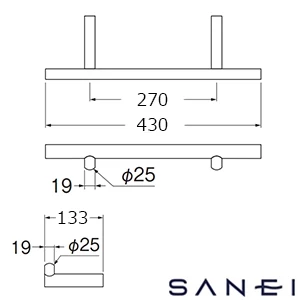 W5719-MDP-A SANEI(サンエイ) タオル掛