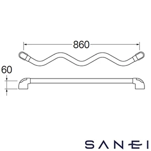 W5930-800-D SANEI(サンエイ) 波形ニギリバー