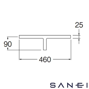 W97090-MDP-E SANEI(サンエイ) 金属バー（中央）