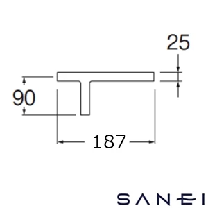 W97090-MDP-L-A SANEI(サンエイ) 金属バー（左側）