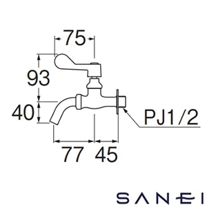 Y1310 SANEI(サンエイ) 万能ホームレバー水栓［共用形］