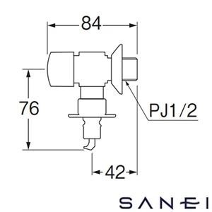 Y1433TV-13 SANEI(サンエイ) 洗濯機用送り座水栓