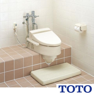 CS501F+TCF4833S スワレット(和風改造用便器)+ウォシュレットアプリコットF3W