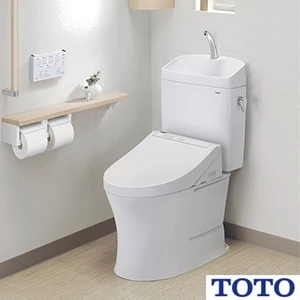 TOTO CS232B+SH233BA+TC301 ピュアレストQR+普通便座セット[組み合わせ便器][床排水200mm][手洗いあり][普通便座ソフト閉止付き][エロンゲートサイズ][洗浄水量4.8L]