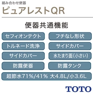 TOTO CS232BM+SH232BA+TCF6553AK ピュアレストQR+ウォシュレットS2Aセット[床排水][排水芯305～540mm][手洗いなし]