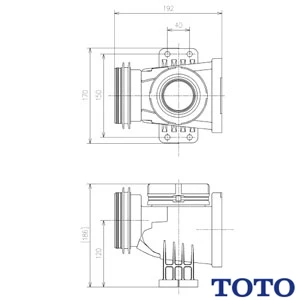 TOTO HH02056R 排水アジャスター静音ワンピース便器(壁排水)用壁排水ソケット
