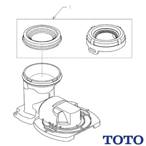 HH02085 TOTO 排水ソケットパブリック向けウォシュレット一体型便器(床排水)用[排水芯255mm対応]