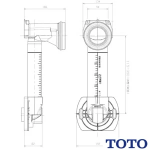 HH02088 TOTO 排水アジャスターパブリックコンパクト便器・タンク式、パブリックコンパクト便器・フラッシュタンク式(リモデル)用