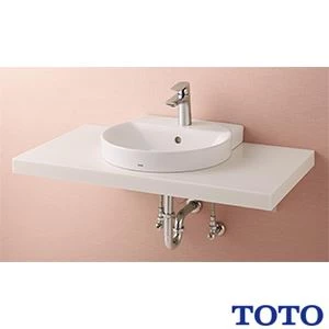 TOTO LSA704CAPND ベッセル式洗面器・シングル混合水栓セット[壁給水][壁排水][ワンプッシュ式][幅450mm][奥行455mm][深さ120mm][容量3.0L]