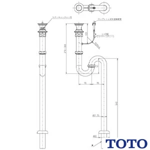 TOTO LSA704CASND ベッセル式洗面器・シングル混合水栓セット[壁給水][床排水][ワンプッシュ式][幅450mm][奥行455mm][深さ120mm][容量3.0L]