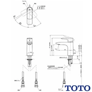 TOTO LSA704DASNW ベッセル式洗面器・シングル混合水栓セット[壁給水][床排水][ボトルトラップ ワンプッシュ式][幅450mm][奥行455mm][深さ120mm][容量3.0L]