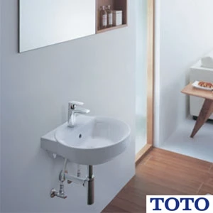 TOTO LSA704DASNW ベッセル式洗面器・シングル混合水栓セット[壁給水][床排水][ボトルトラップ ワンプッシュ式][幅450mm][奥行455mm][深さ120mm][容量3.0L]