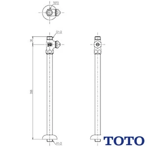 TOTO LSA704DBSNW ベッセル式洗面器・シングル混合水栓セット[床給水][床排水][ボトルトラップ ワンプッシュ式][幅450mm][奥行455mm][深さ120mm][容量3.0L]