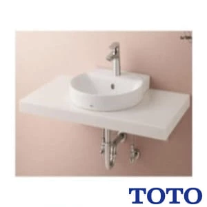 TOTO LSA704CAPND+M704LW ベッセル式洗面器・シングル混合水栓・洗面カウンターセット[壁給水][壁排水][ワンプッシュ式][幅450mm][奥行455mm][深さ120mm][容量3.0L]
