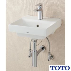 TOTO LSC721BAPNW ベッセル式洗面器・立水栓セット[壁給水][壁排水][ボトルトラップ 目皿仕様][幅380mm][奥行380mm][深さ120mm][容量1.5L]