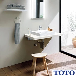 TOTO LSC722AASND ベッセル式洗面器・立水栓セット[壁給水][床排水][目皿仕様][幅500mm][奥行450mm][深さ120mm][容量4.0L]