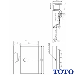 TOTO LSC722AASND ベッセル式洗面器・立水栓セット[壁給水][床排水][目皿仕様][幅500mm][奥行450mm][深さ120mm][容量4.0L]
