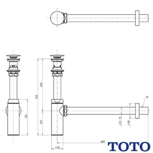 TOTO LSC722BBSNW ベッセル式洗面器・立水栓セット[床給水][床排水][ボトルトラップ 目皿仕様][幅500mm][奥行450mm][深さ120mm][容量4.0L]