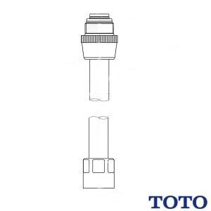 TH446RA シャワーホース（1200mm、洗髪器用、グレー）